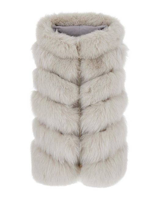 Suprema Gray Vest With Front Closure