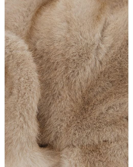 Le Plain White Fur Hat With Elegant Details