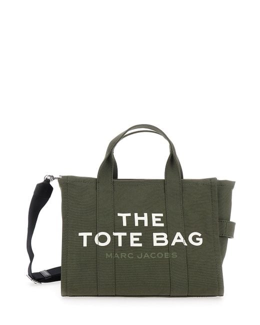 Borsa A Mano 'The Medium Tote' Con Logo Lettering Sul Fron di Marc Jacobs in Green