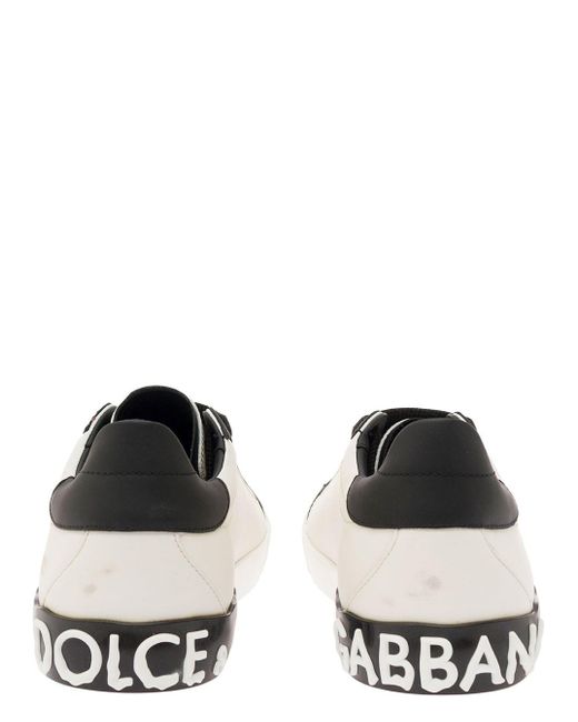 Dolce & Gabbana Black Portofino Vintage Sneaker for men