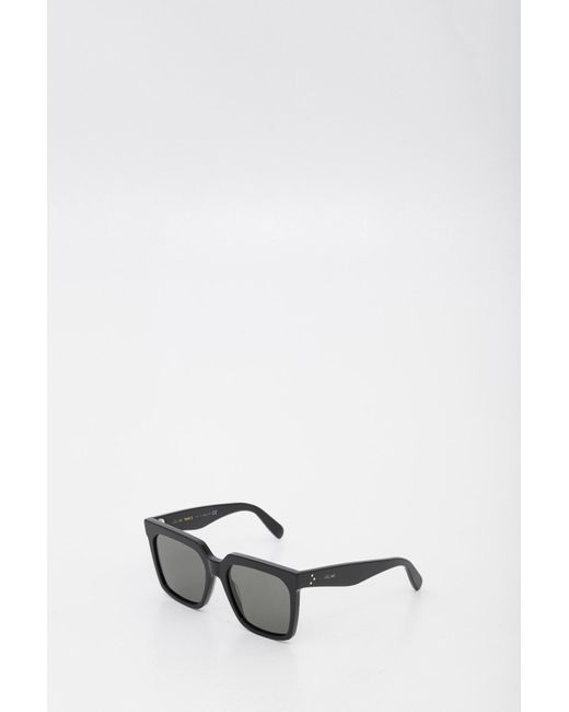 Oversized S055 occhiale con lente polarizzata di Céline in Black