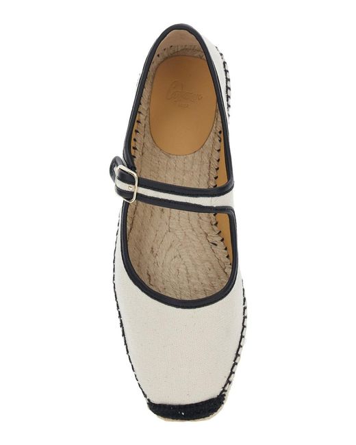Castaner White Ballet Shoes Padua Fabric