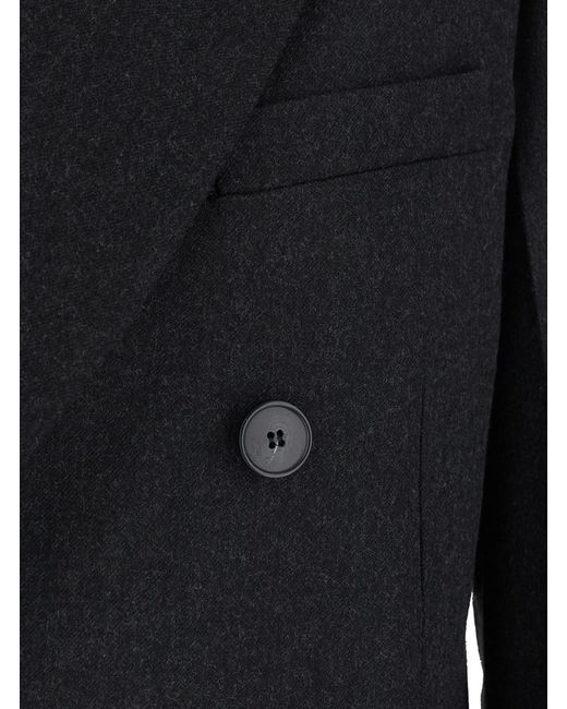 Victoria Beckham Black Beatrice Jacket With Notched Revers Collar And Long Sleeves