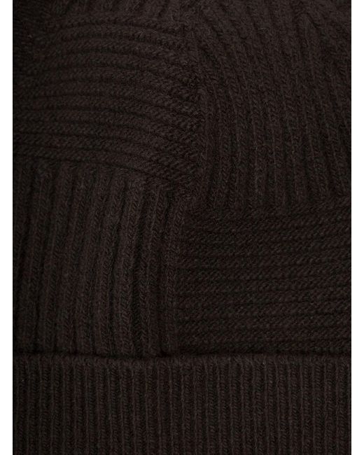 Bottega Veneta Black Woven Wool Hat for men
