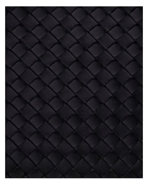 Bottega Veneta Black 'Veneto' Crossbody Bag With Intreccio Motif for men