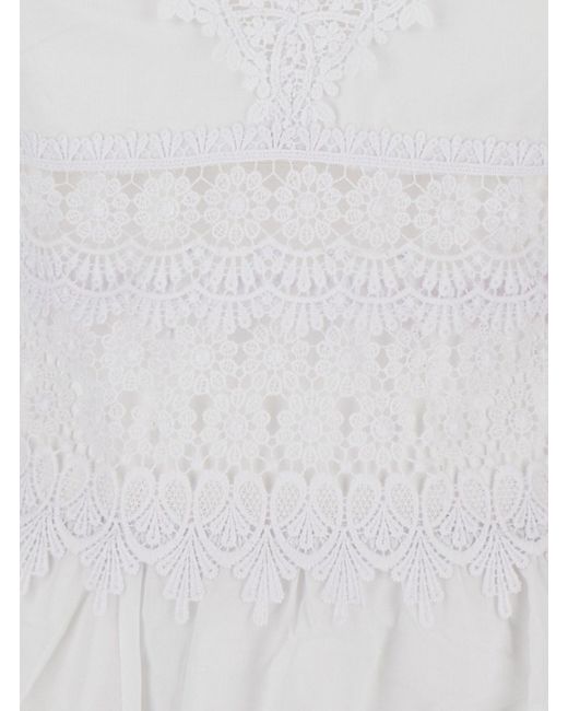 Charo Ruiz White Marilyn' Dress With Crossed Straps