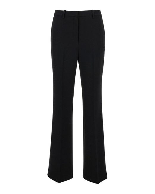 Theory Black Sartorial Pants With Stretch Pleat