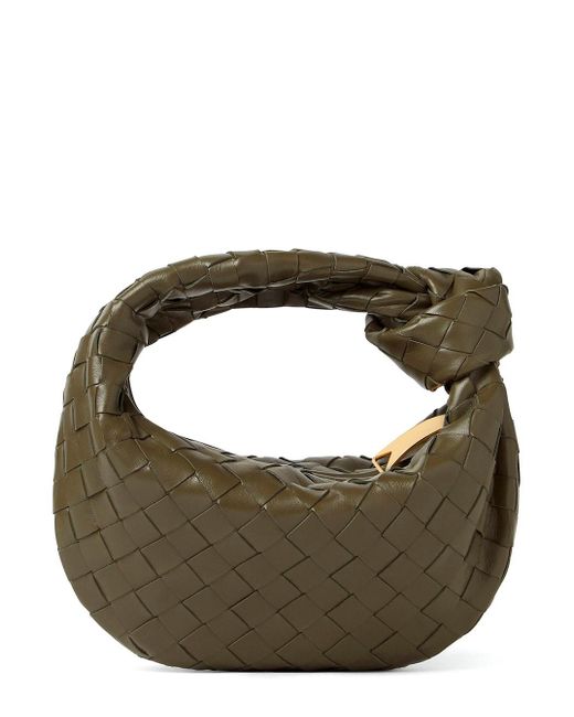 Bottega Veneta Brown 'Jodie' Mini Handbag With Knot Detail And Intrecciato Motif