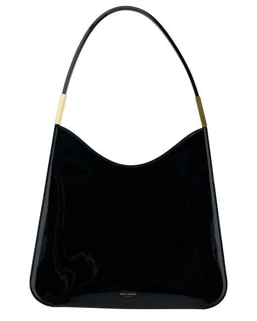 Saint Laurent Black 'Sadie' Hobo Bag With Signature