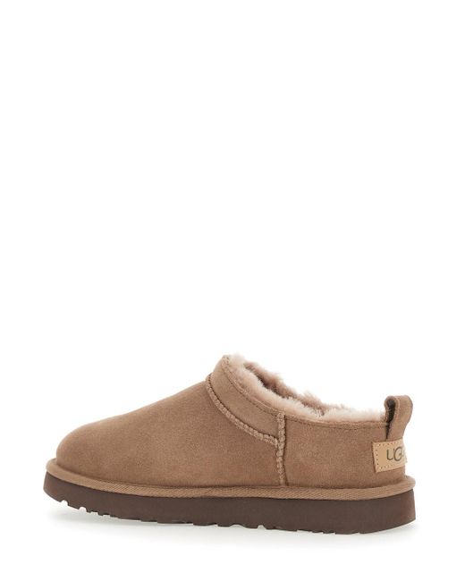 Ugg Brown Classic Micro Ankle Boots