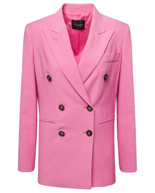 ANDAMANE Pink 'Lavinia' Double-Breasted Jacket