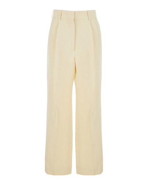 Blazé Milano Natural Trousers With Two Side Pockets