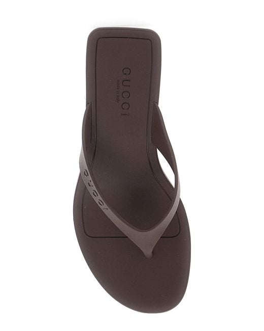 Gucci Brown Heeled Sandals Vittoria Rubber