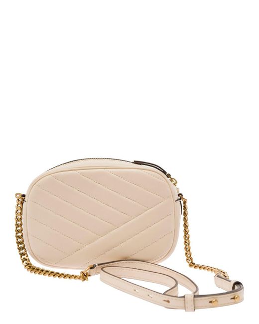 Tory Burch Natural 'Kira' Crossbody Bag With Double T Detail