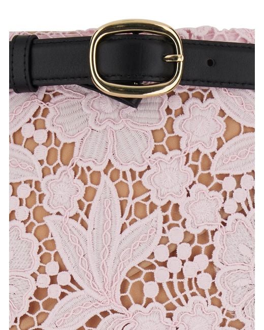 Self-Portrait Pink Dress Lace' With Lace Details