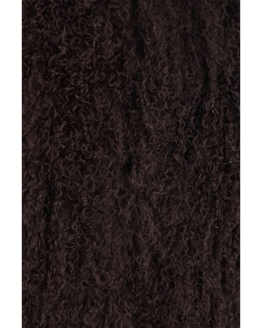 Le Plain Black Real Lamb Fur Gilet