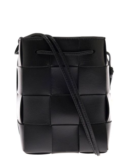 Bottega Woman's Cassette Intreccio Nappa Leather Bucket