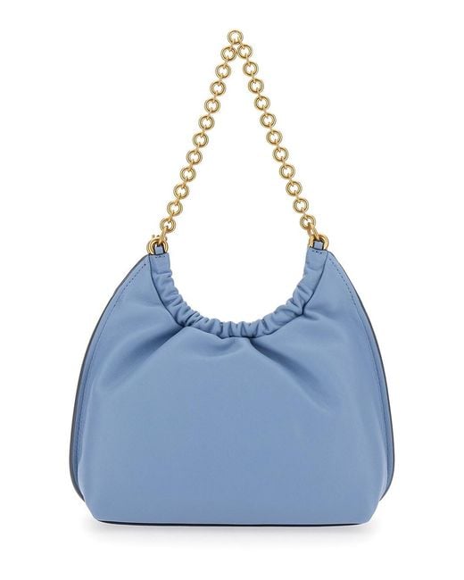 MICHAEL Michael Kors Blue Shoulder Bag Sm Cinch Conv Shldr Leather