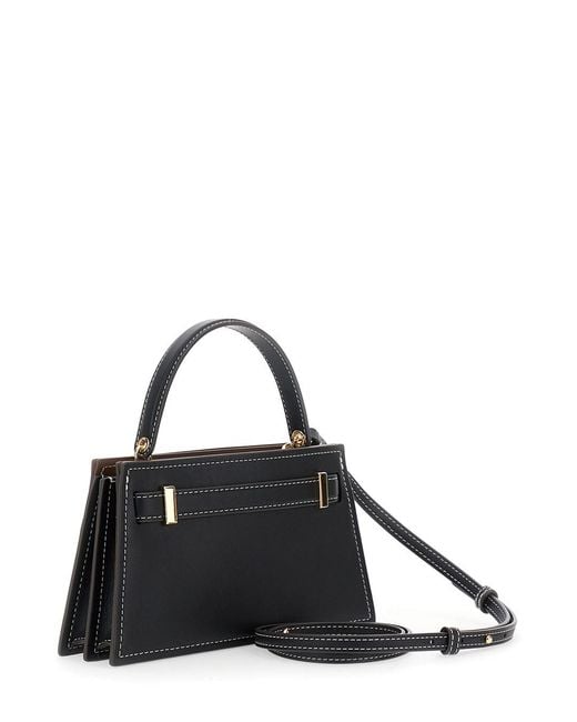 Tory Burch Black Shoulder Bag Lee Radziwill Leather