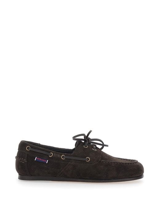 Sebago Black Loafers 'Owen With Rounded Toe