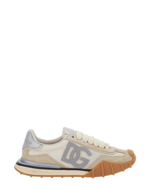 Dolce & Gabbana White 'Dg Athletic' Sneaker With Dg Logo On The Side I