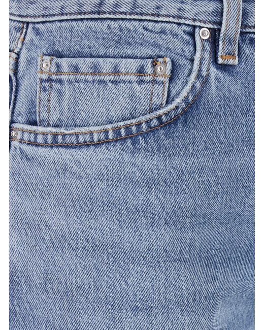 Totême  Blue Jeans With Belt Loops And Logo Patch On The Rear In