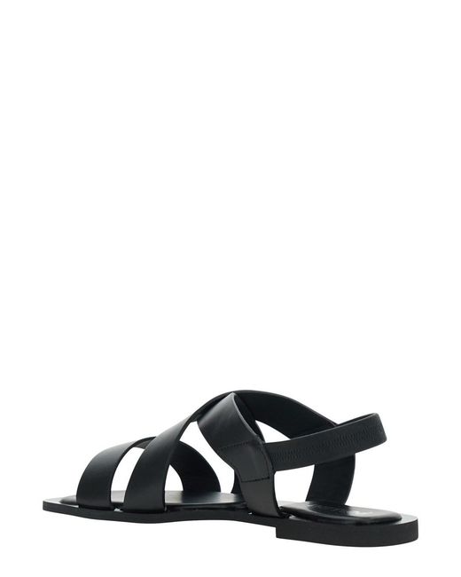 Pollini Black Flat Sandal