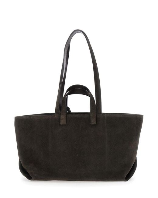 A.P.C. Black Le Drummer Shopper With Four Handles And Lettering Logo On The Front