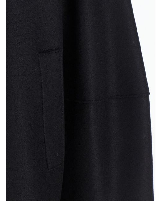 Harris Wharf London Blue Jacket With Wide Collar And Balloon Sleeves