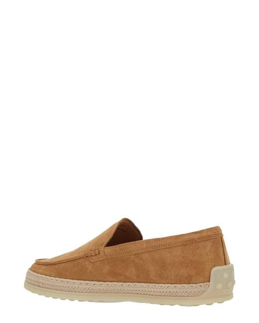 Tod's Brown Loafers With Embossed Logo