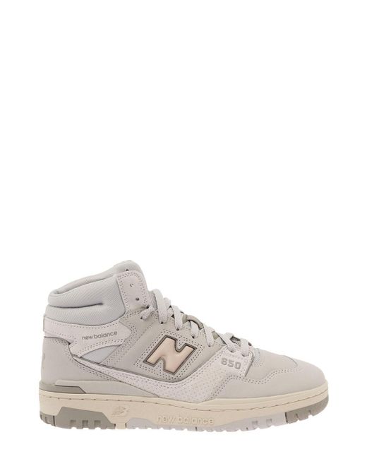 Sneakers High-Top '650' Con Logo N di New Balance in White