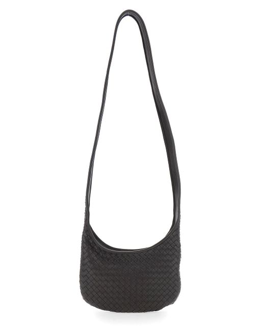Bottega Veneta Black 'Veneto' Shoulder Bag With Fixed Shoulder Strap And All-Over Intrecciato Motif for men