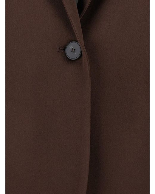 Forte_forte Brown Jacket With Peak Revers And Vent