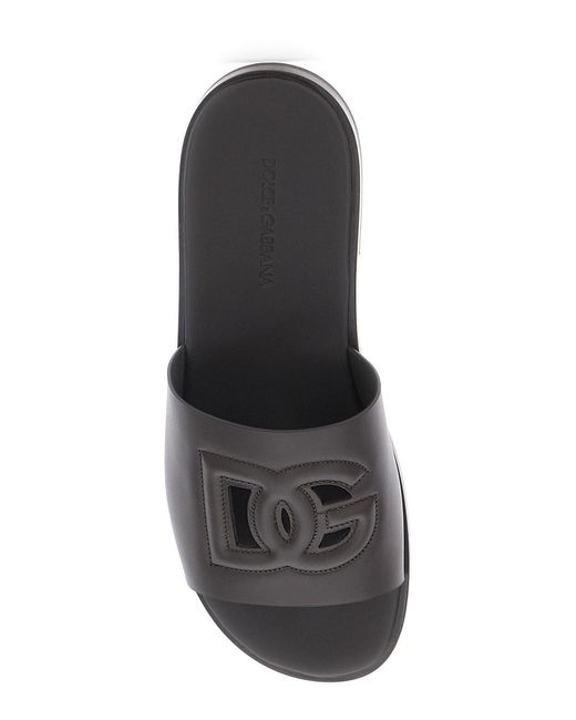 Dolce & Gabbana Multicolor Sandals With Cut-Out With Logo On The Front for men
