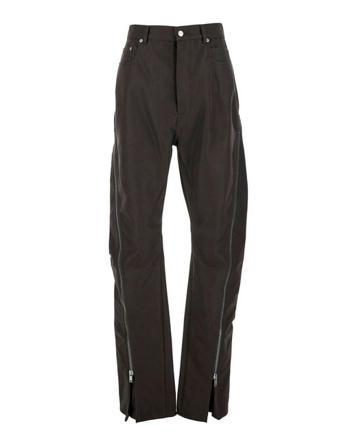 Rick Owens Black 'Bolan Banana' Pants With Zip Details for men