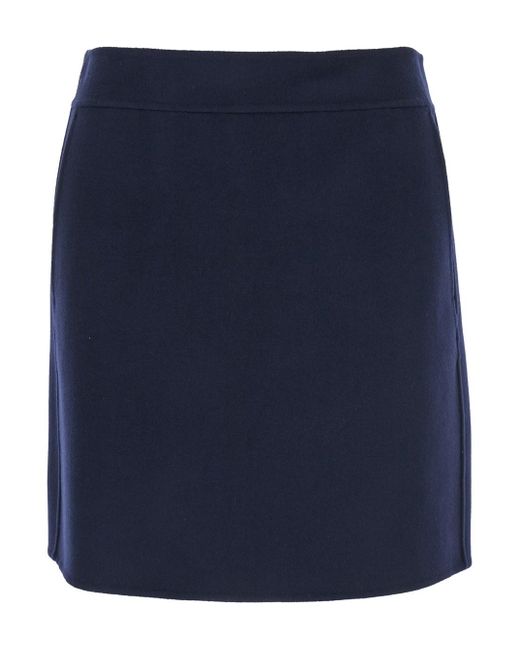 Gonna 'Aida' Con Chiusura Con Zip Sul Retro di Max Mara in Blue
