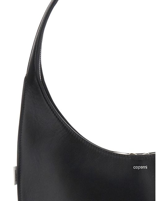 Coperni Black 'Swipe Medium' Shoulder Bag With Logo On Front