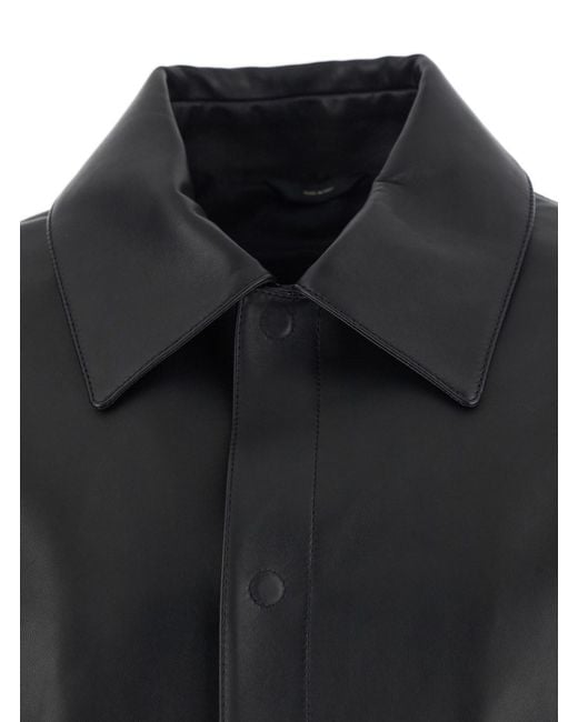 Fendi Black Jacket With Classic Collar And Logo Lettering On The Rear for men
