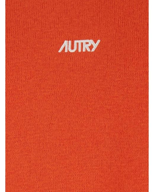Autry Orange Polo-Neck Sweater for men
