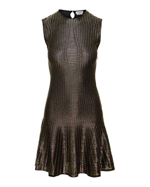Alexander McQueen Black Midi Dress