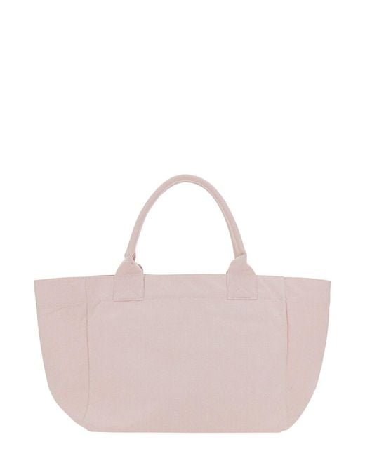 Ganni Pink Tote Bag Trapeze Medium