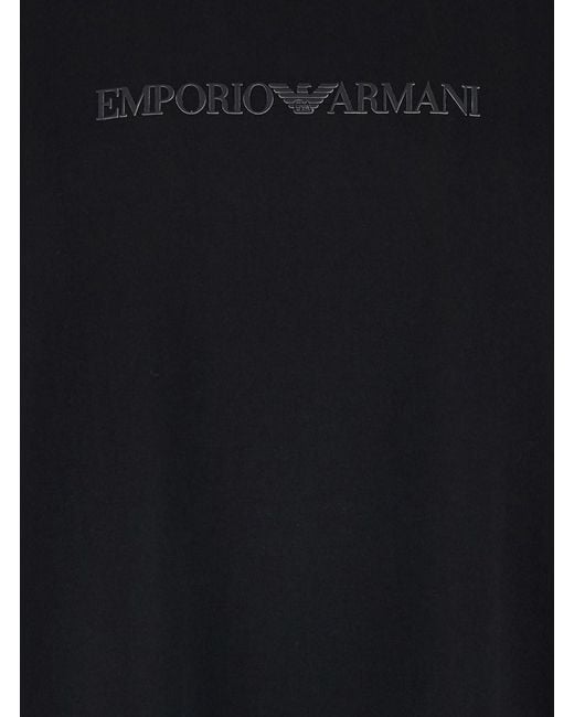 Emporio Armani Black T-Shirt Crew Neck for men