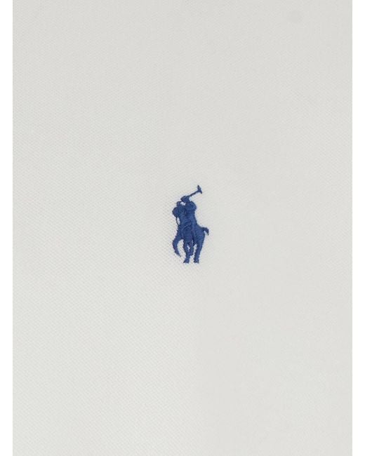 Polo Ralph Lauren White Long-Sleeved Shirt With Button-Down Collar And for men