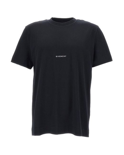 Givenchy Black Slim Fit Print T-Shirt for men