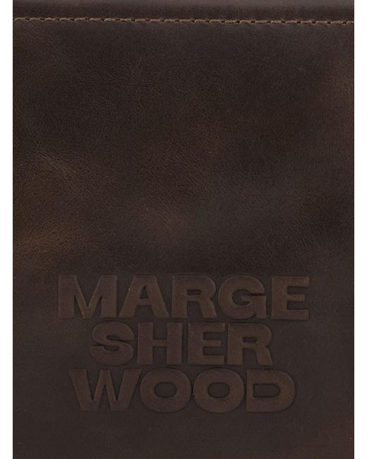 MARGE SHERWOOD Brown 'Soft Boston Ew' Shoulder Bag With Two Top Handles