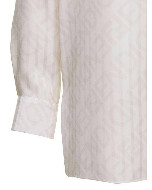 Mirror Shirt di Fendi in White