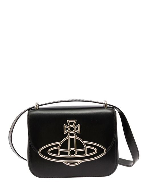 Vivienne Westwood Black Crossbody Bag With Orb Detail