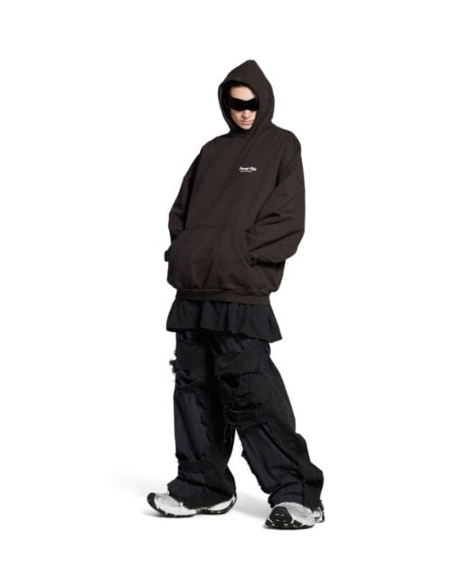 Balenciaga Blue 'Beverly Hills' Oversized Hoodie With Logo Print