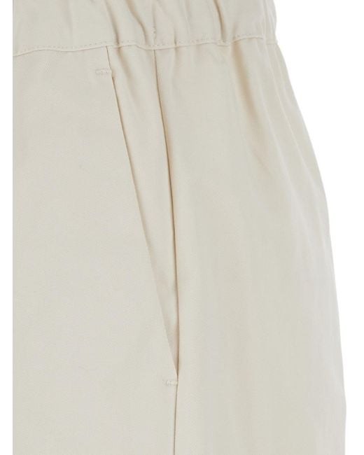 Semicouture Natural 'Buddy' Pants With Drawstring Waist