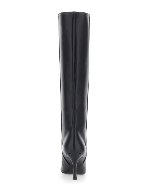 Pollini Black Heeled Boots Featuring An Elegant Design